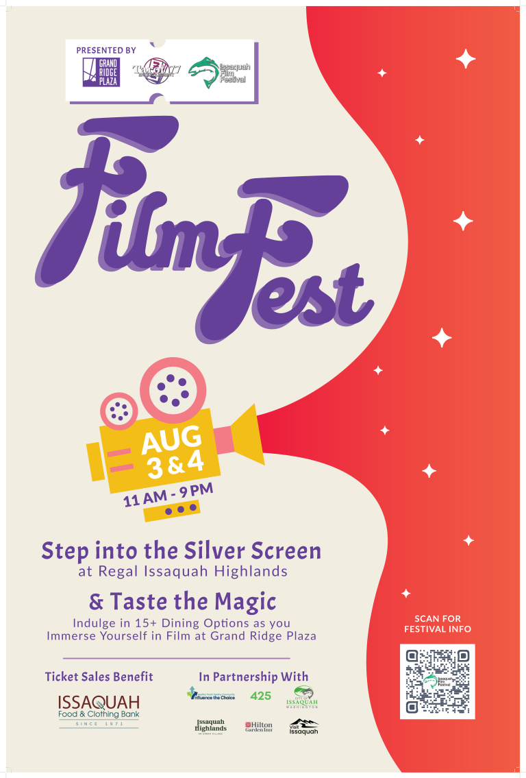 Grand Ridge Plaza Film Festival Issaquah WA August Regal Cinemas Flavor of India Agave Cucina Caffe Ladro